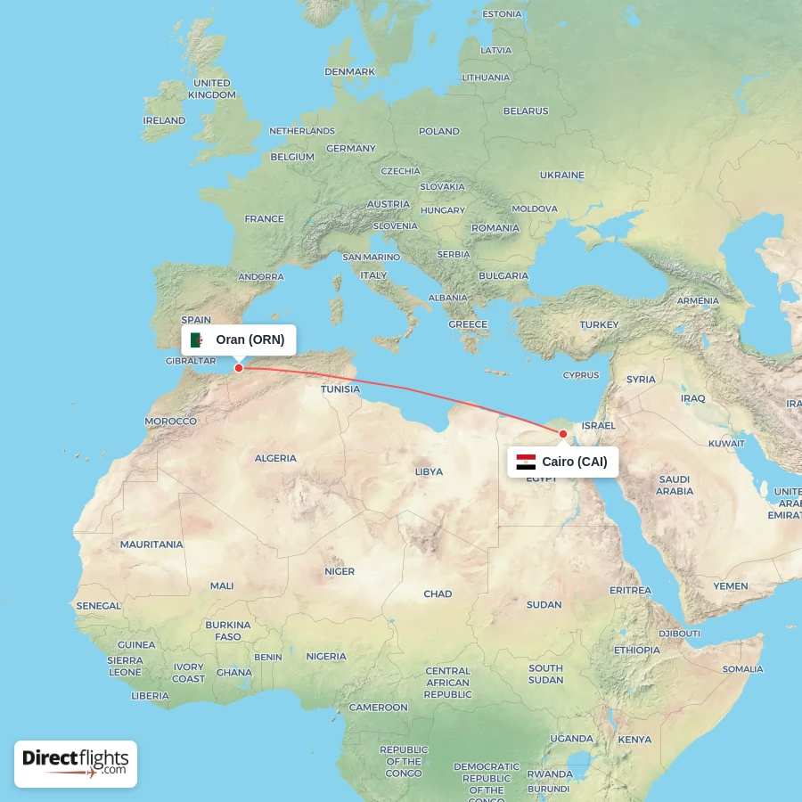 CAI - ORN route map
