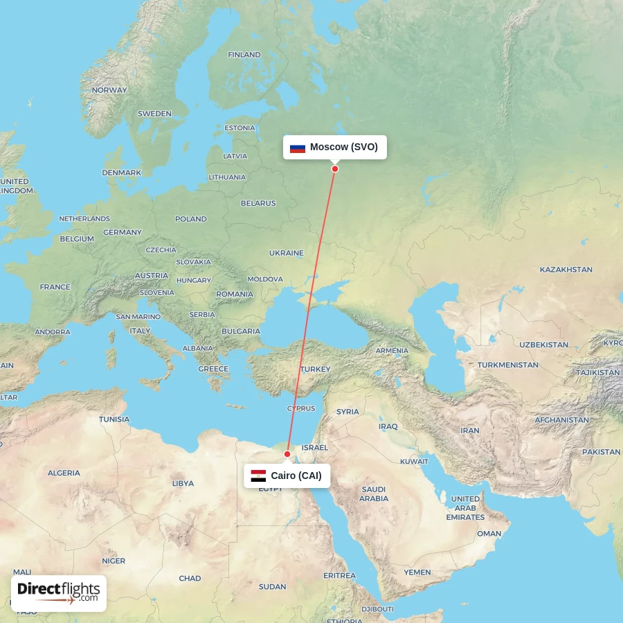 CAI - SVO route map