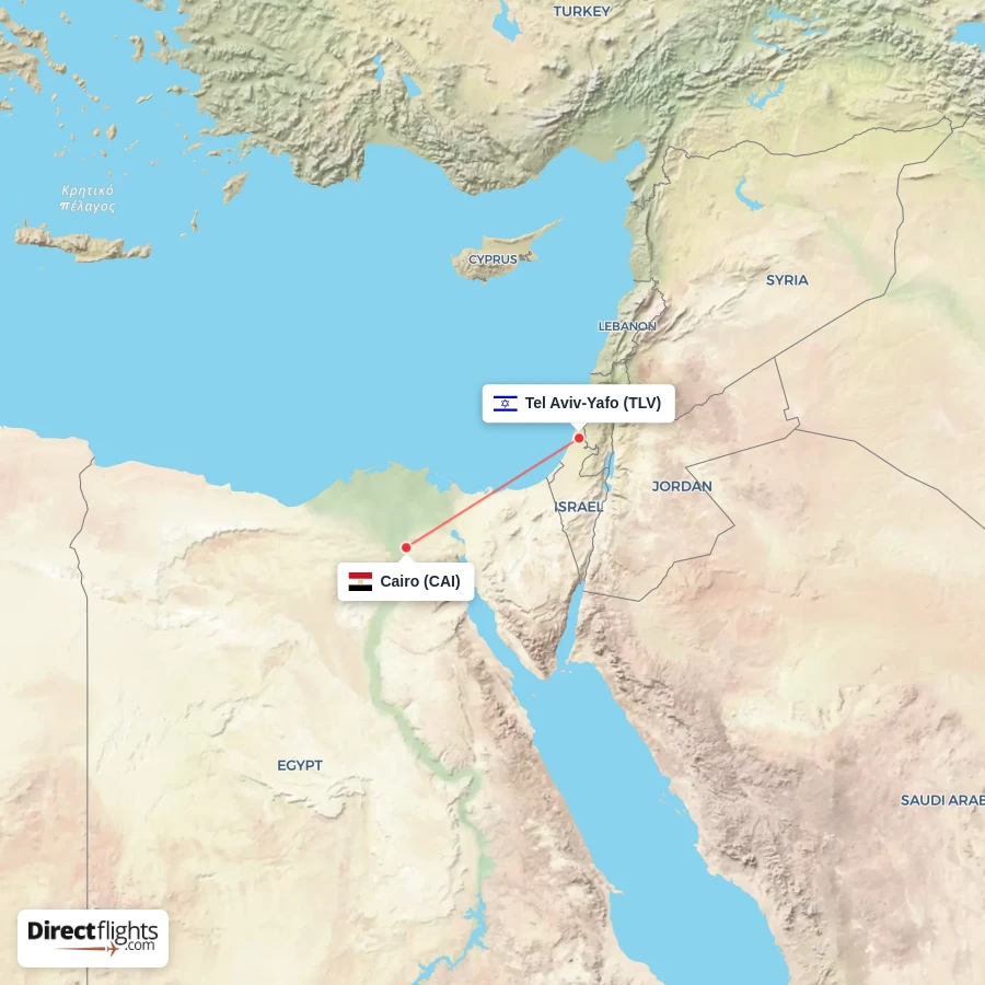CAI - TLV route map