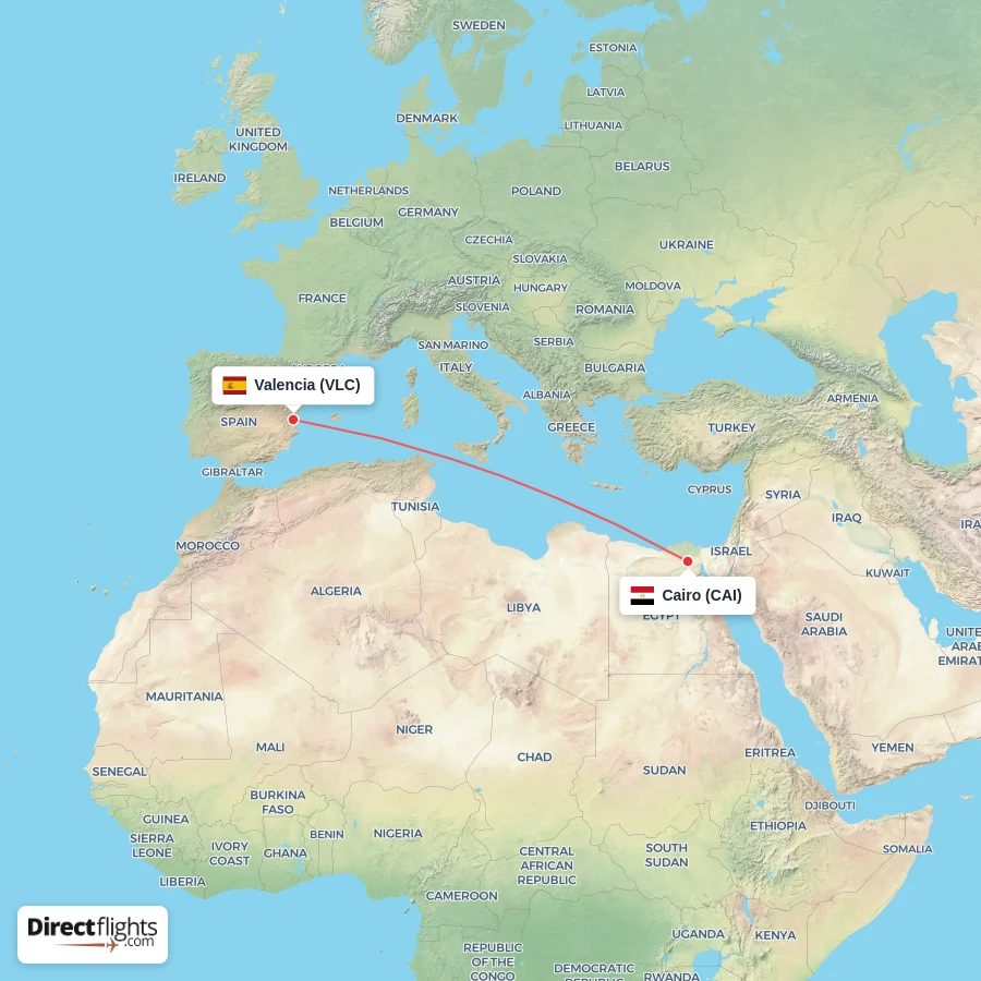 CAI - VLC route map