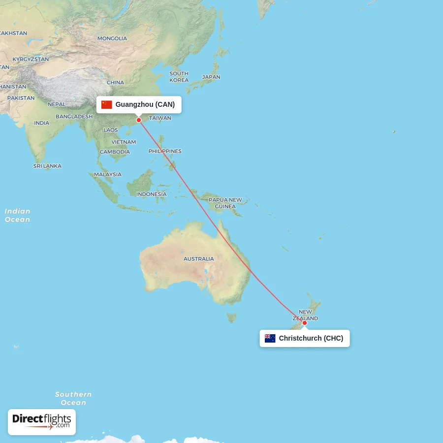 CAN - CHC route map
