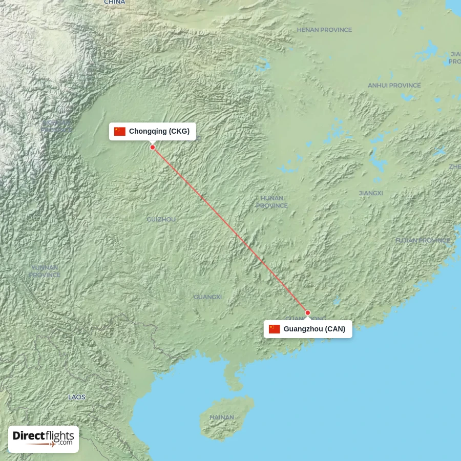 CAN - CKG route map