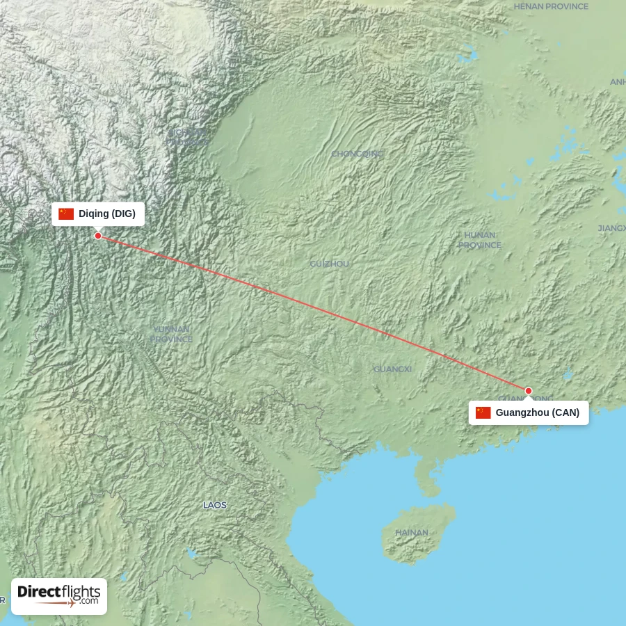 CAN - DIG route map