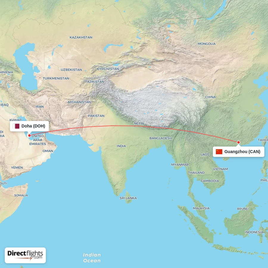 CAN - DOH route map