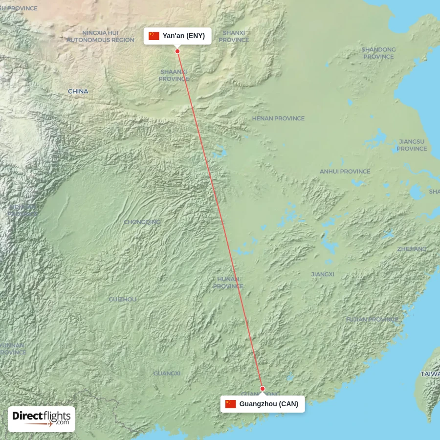 CAN - ENY route map