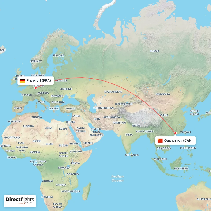 CAN - FRA route map