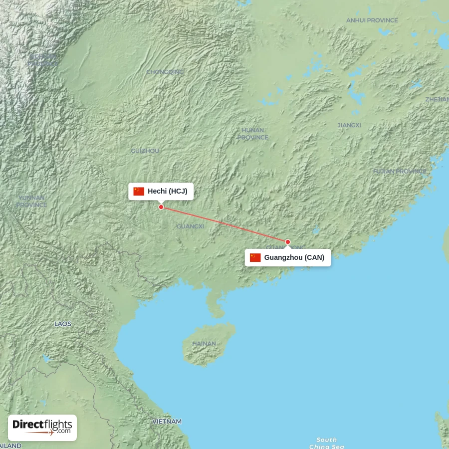 CAN - HCJ route map
