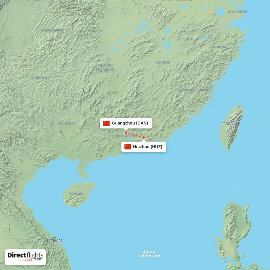 CAN - HUZ route map