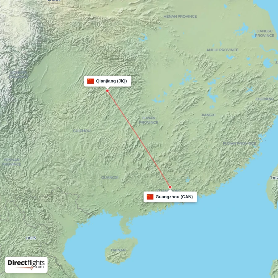 CAN - JIQ route map