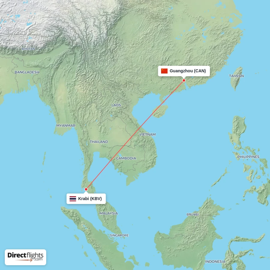 CAN - KBV route map