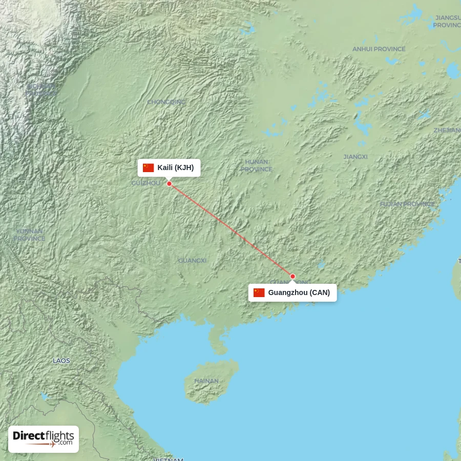 CAN - KJH route map