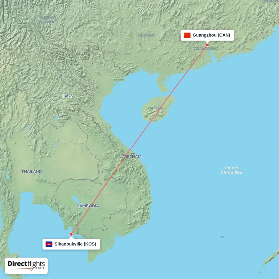 CAN - KOS route map