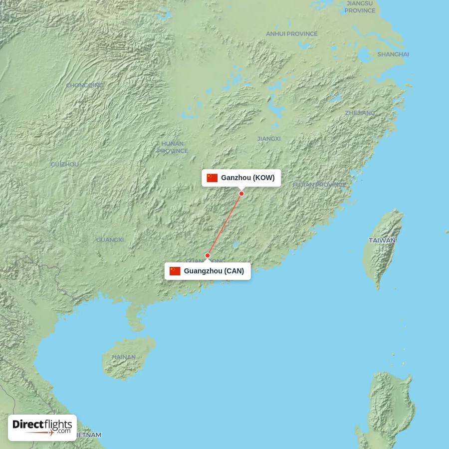 CAN - KOW route map
