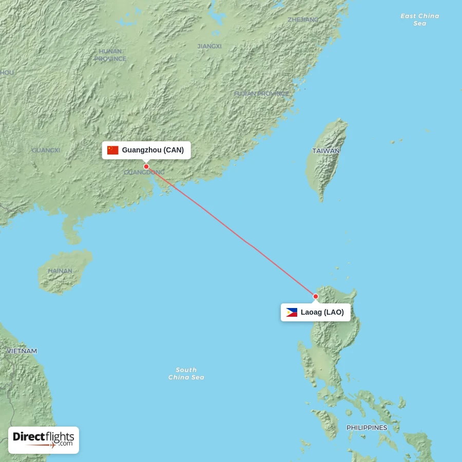 CAN - LAO route map
