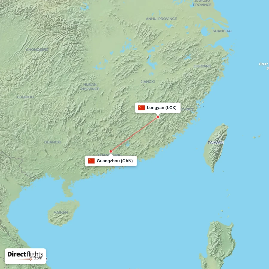 CAN - LCX route map