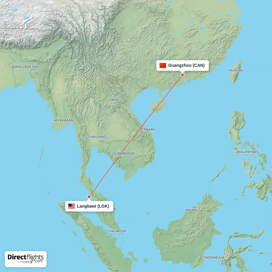 CAN - LGK route map
