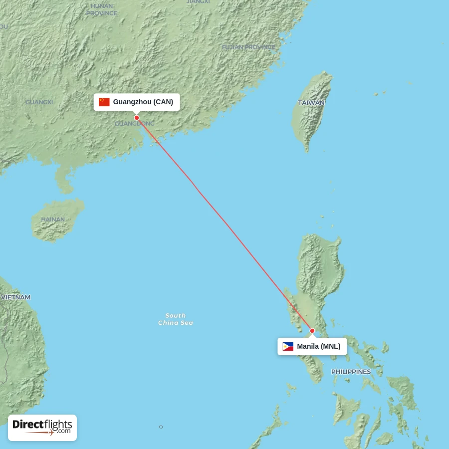 CAN - MNL route map