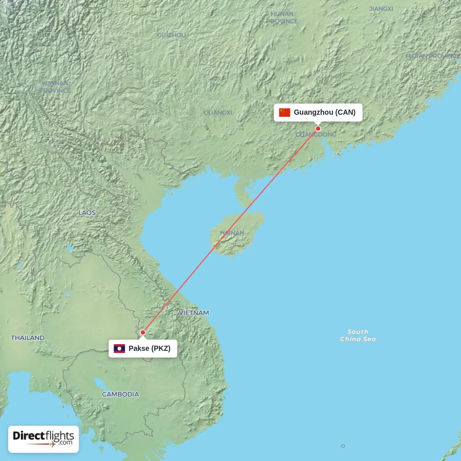 CAN - PKZ route map