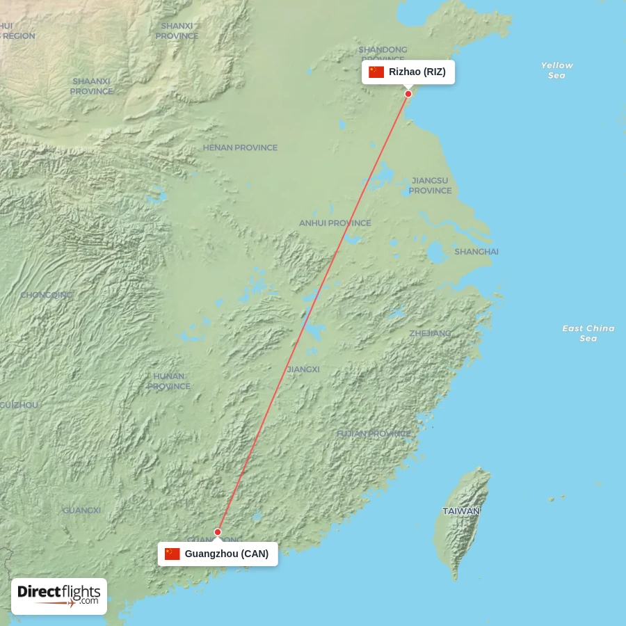 CAN - RIZ route map