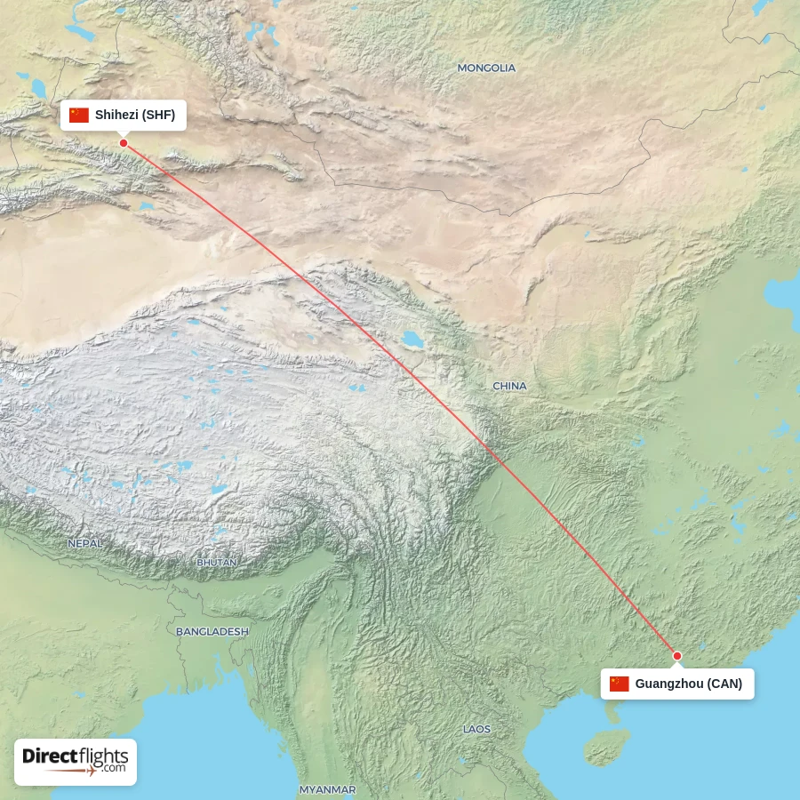 CAN - SHF route map