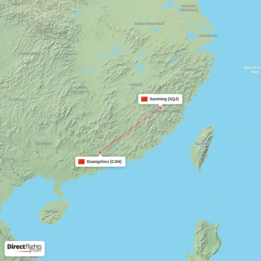 CAN - SQJ route map