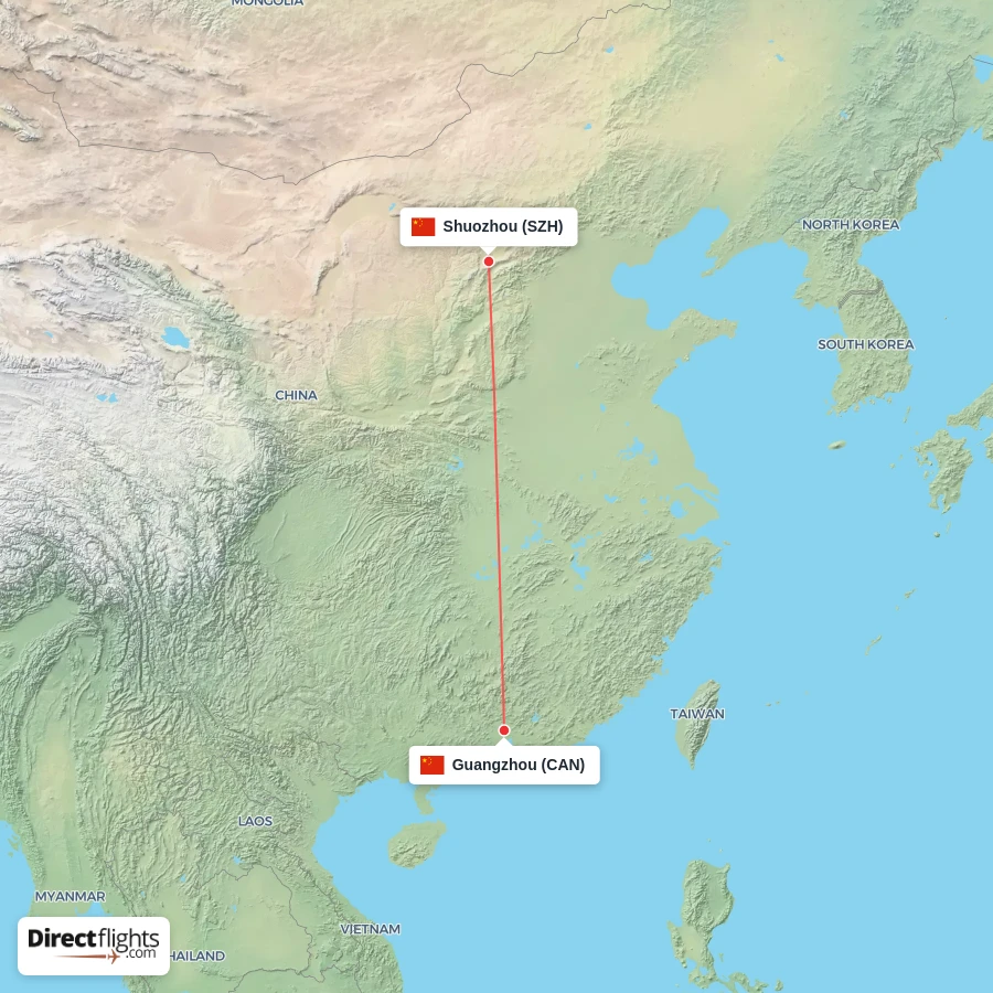 CAN - SZH route map