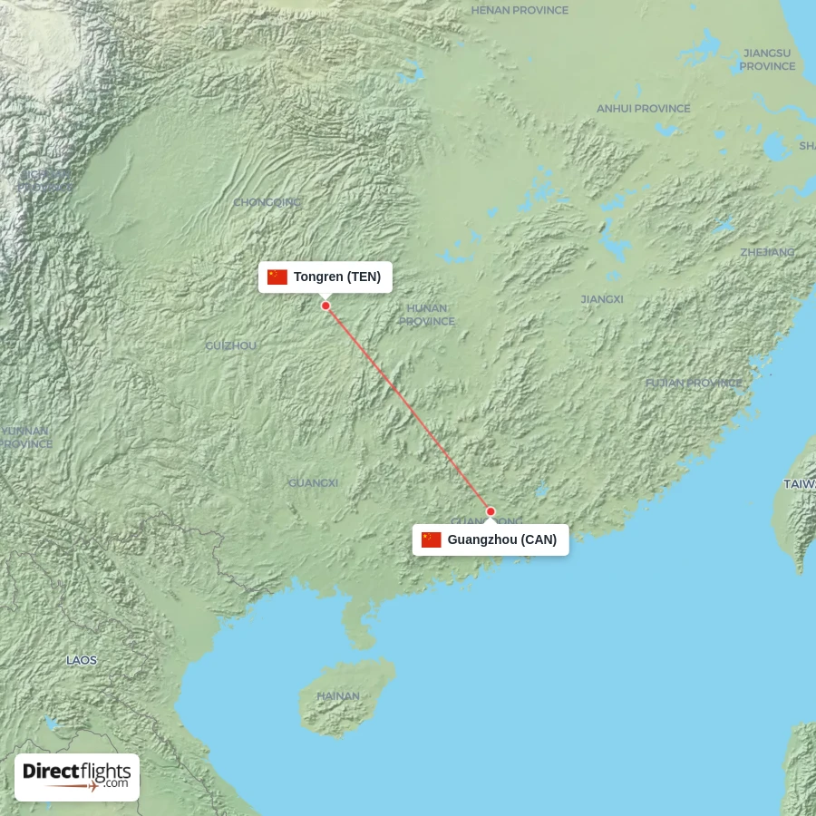CAN - TEN route map
