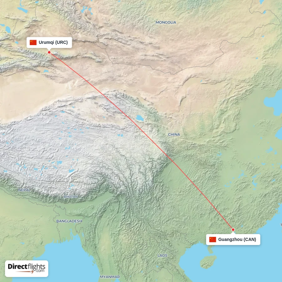 CAN - URC route map