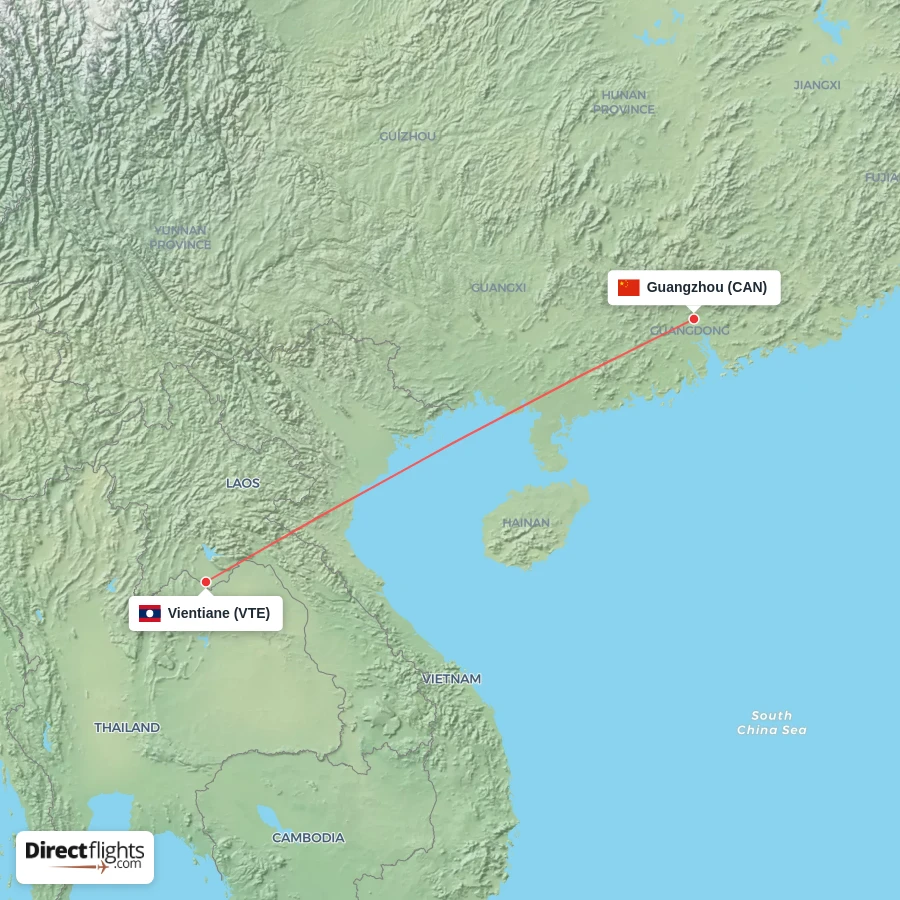 CAN - VTE route map