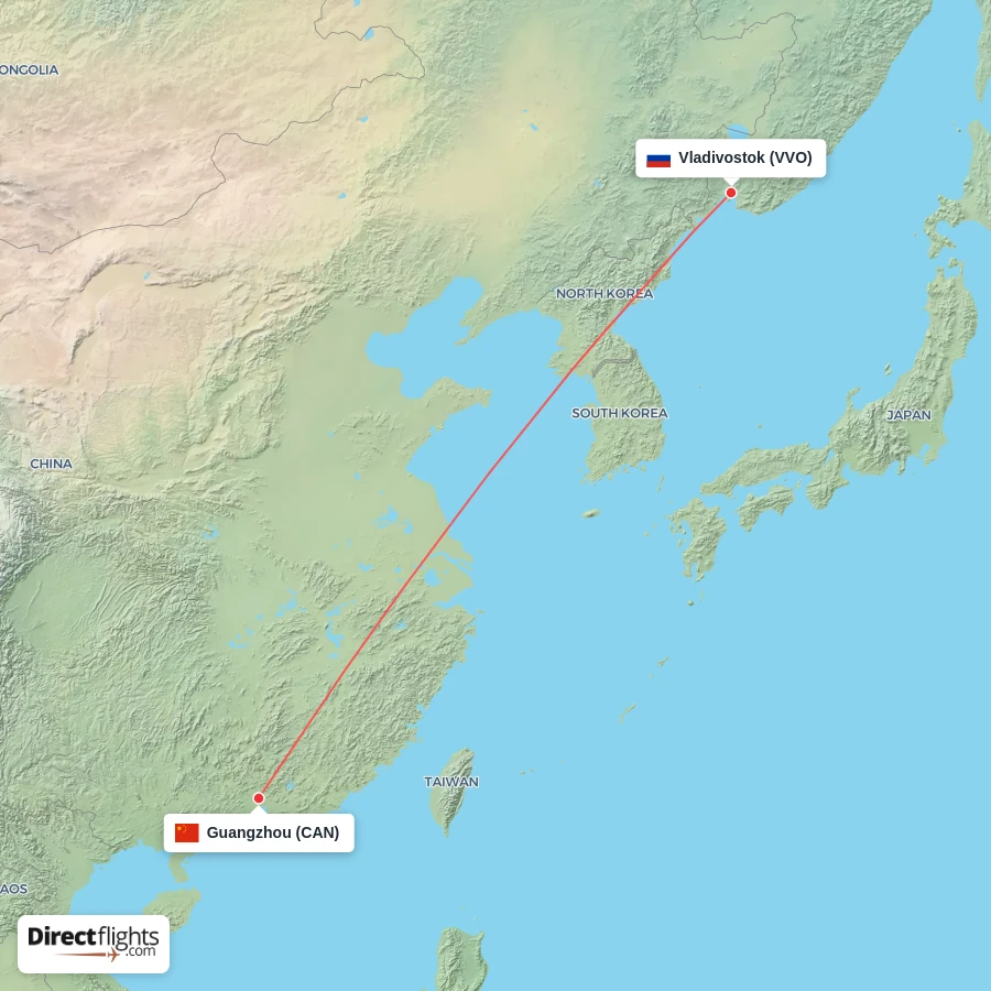CAN - VVO route map