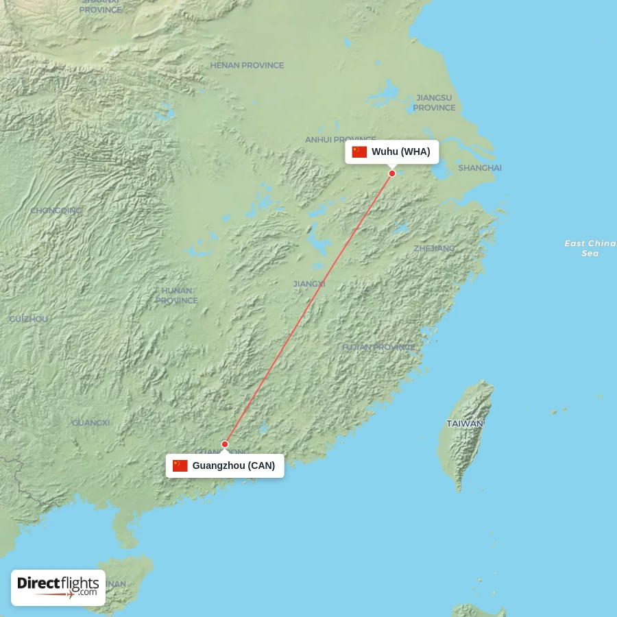 CAN - WHA route map