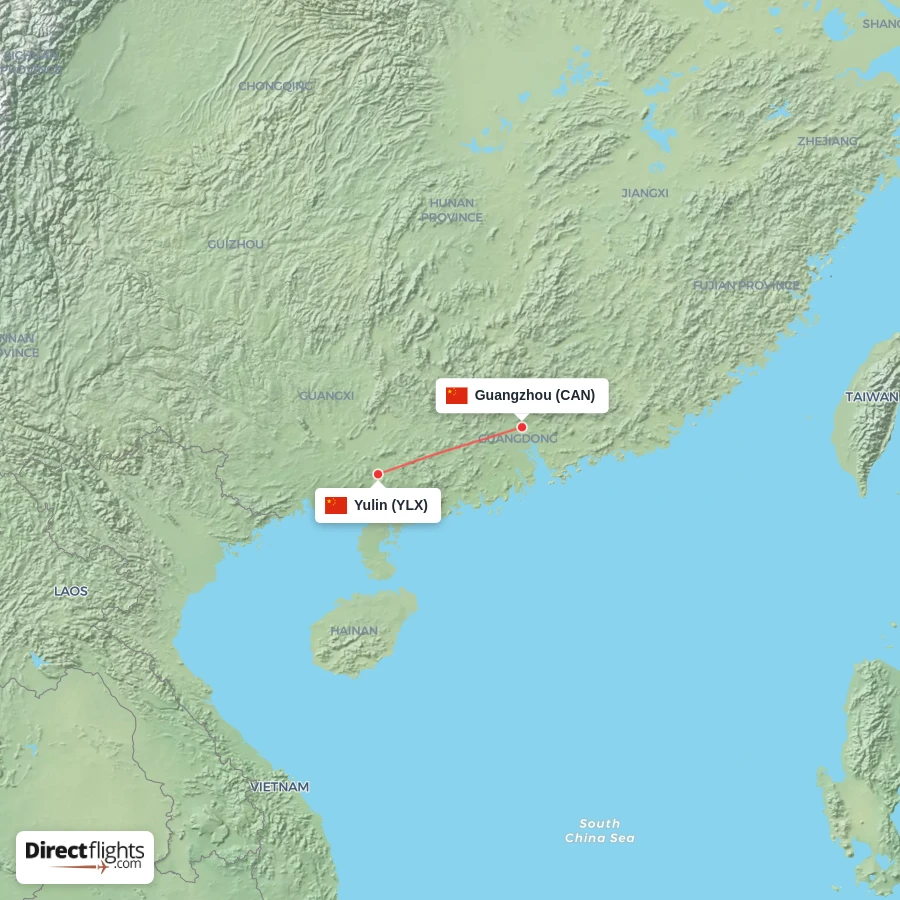 CAN - YLX route map