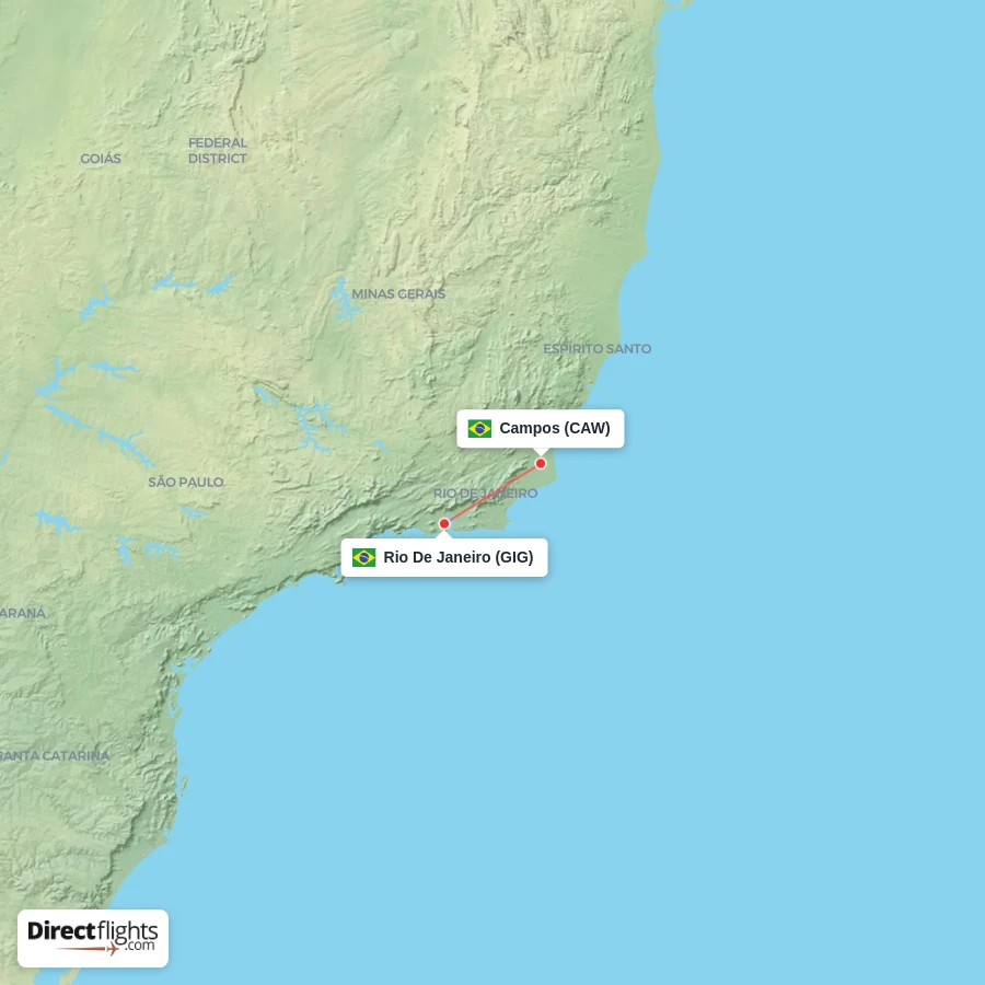 CAW - GIG route map