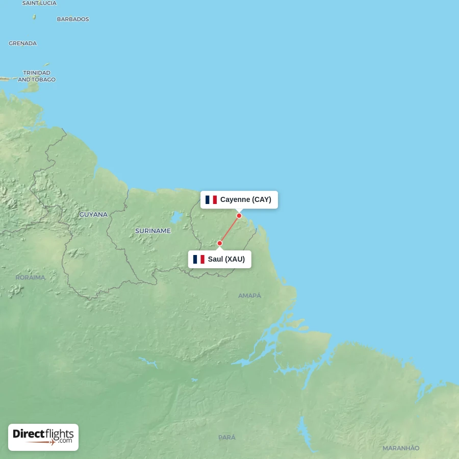 CAY - XAU route map