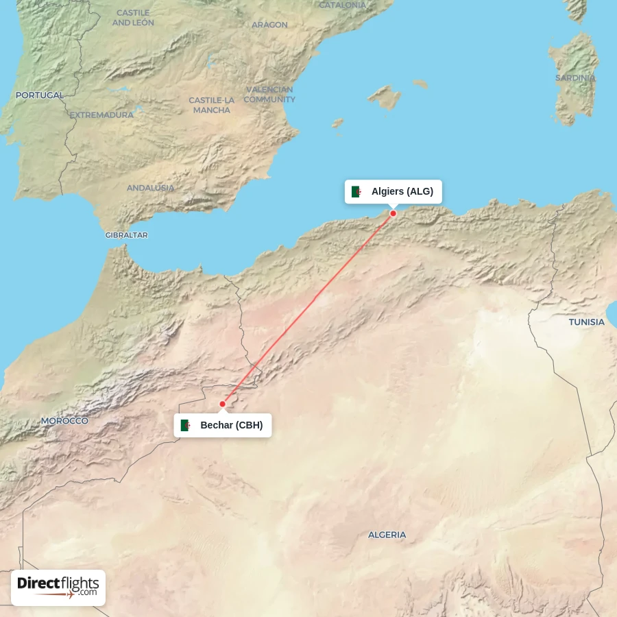 CBH - ALG route map