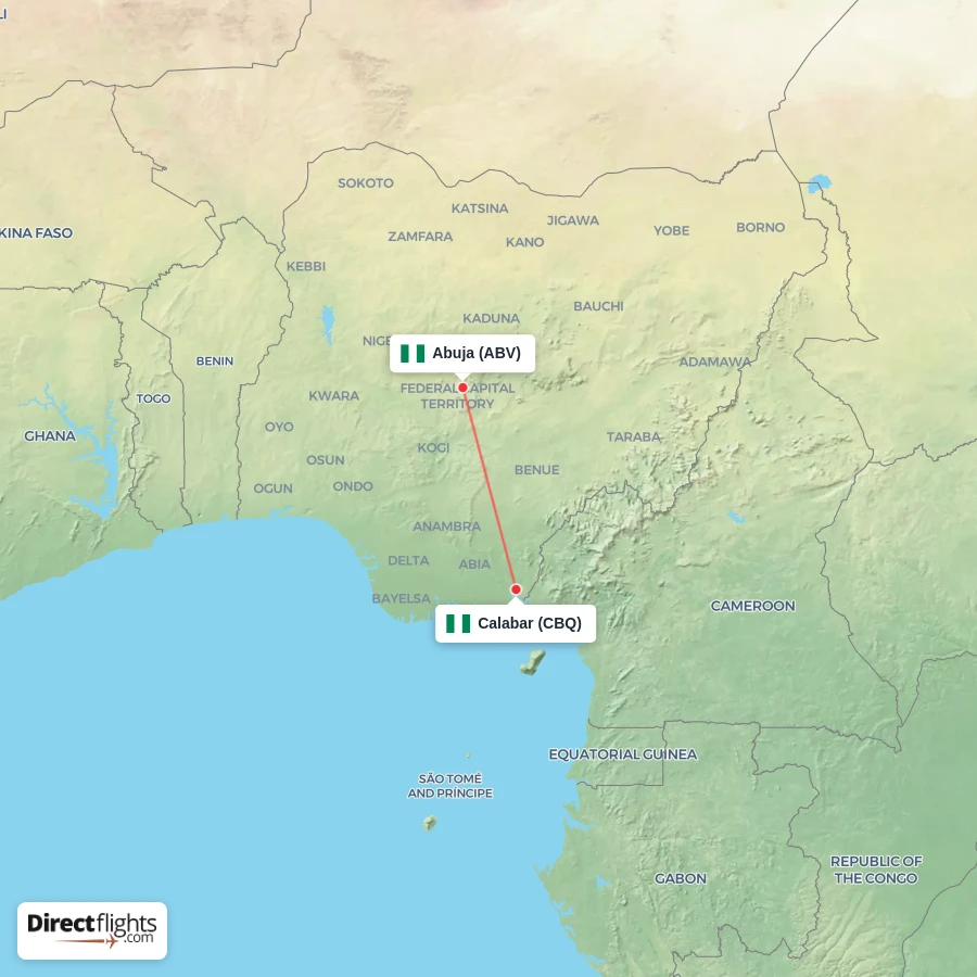 CBQ - ABV route map