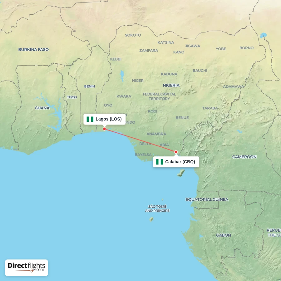 CBQ - LOS route map