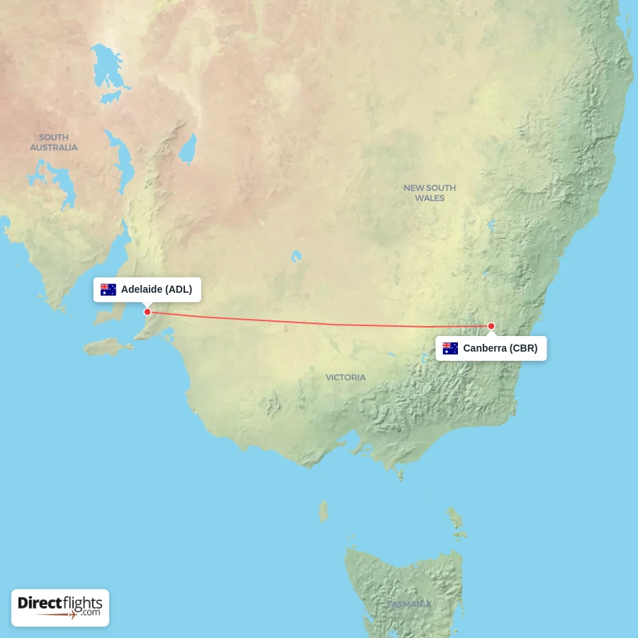CBR - ADL route map