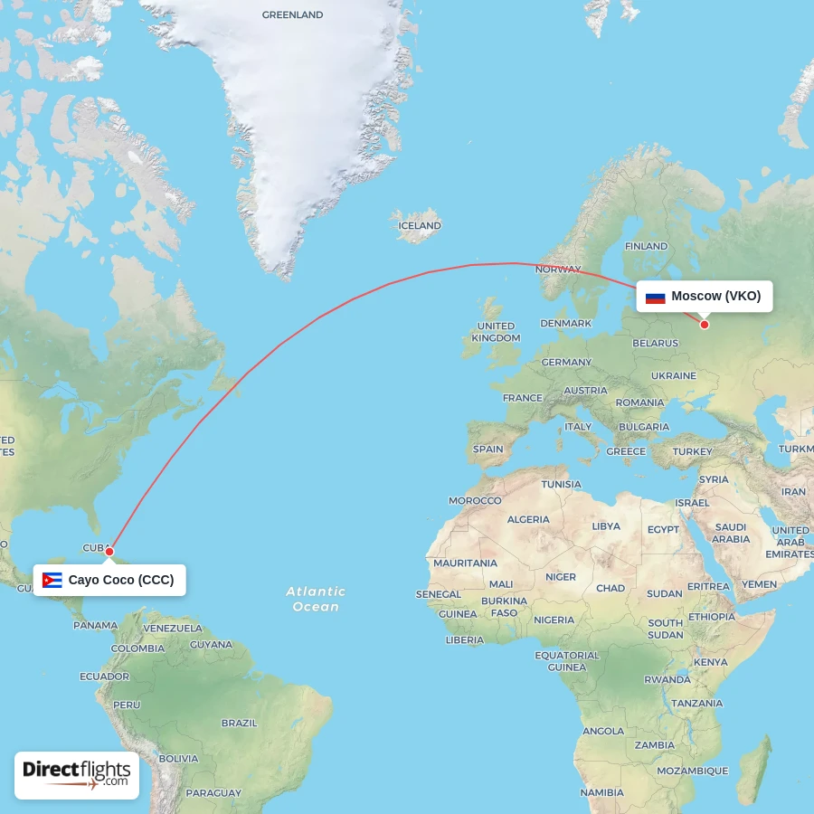 CCC - VKO route map