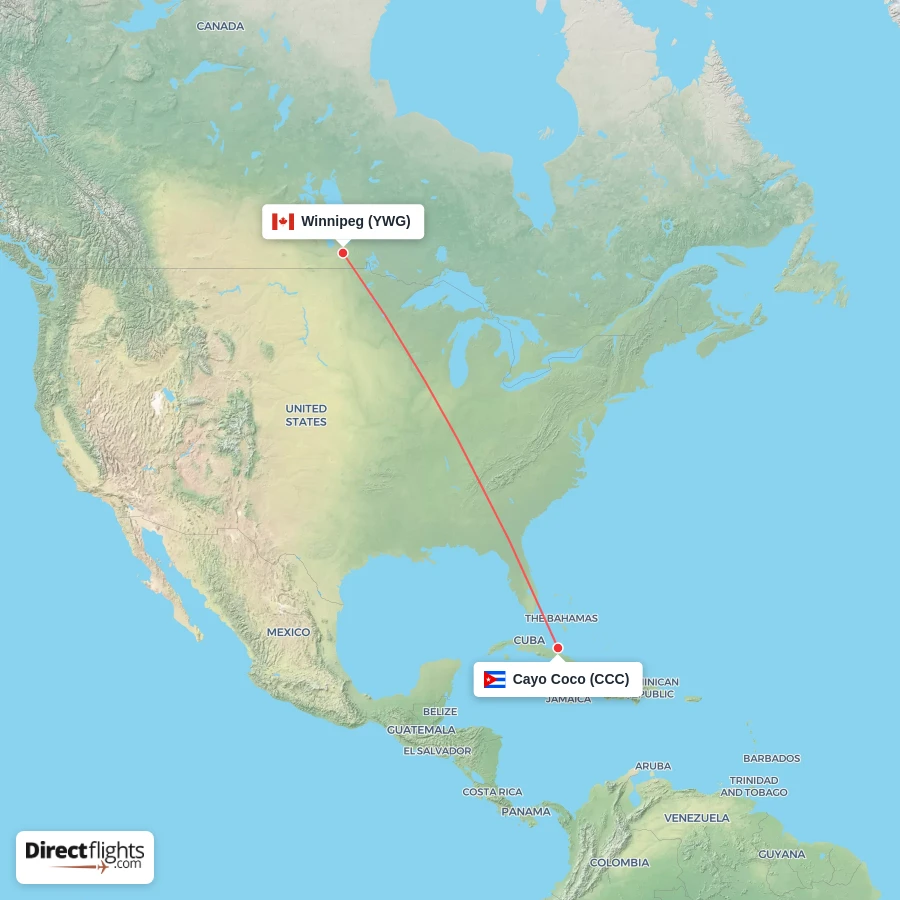 CCC - YWG route map