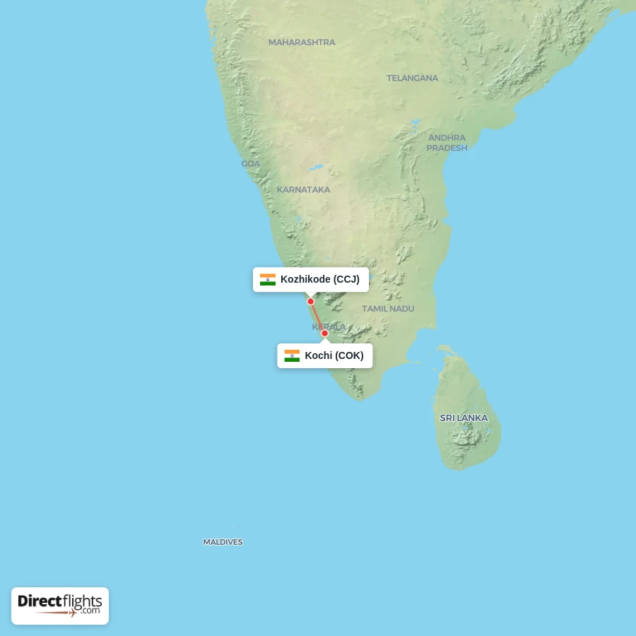 CCJ - COK route map
