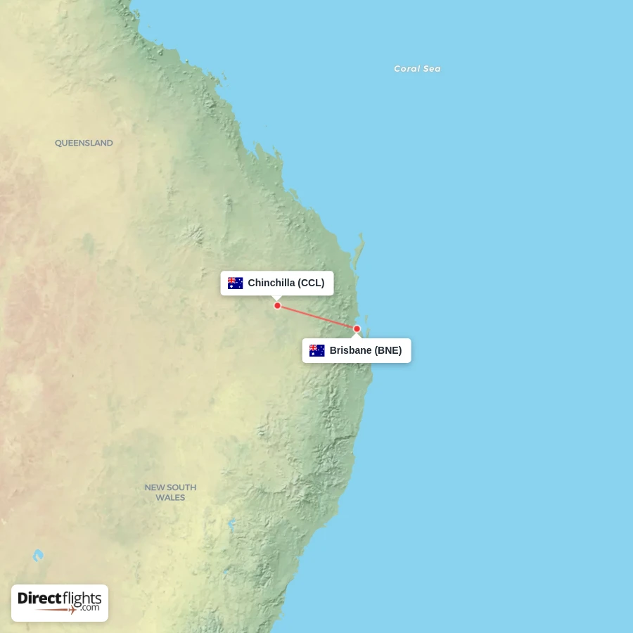 CCL - BNE route map