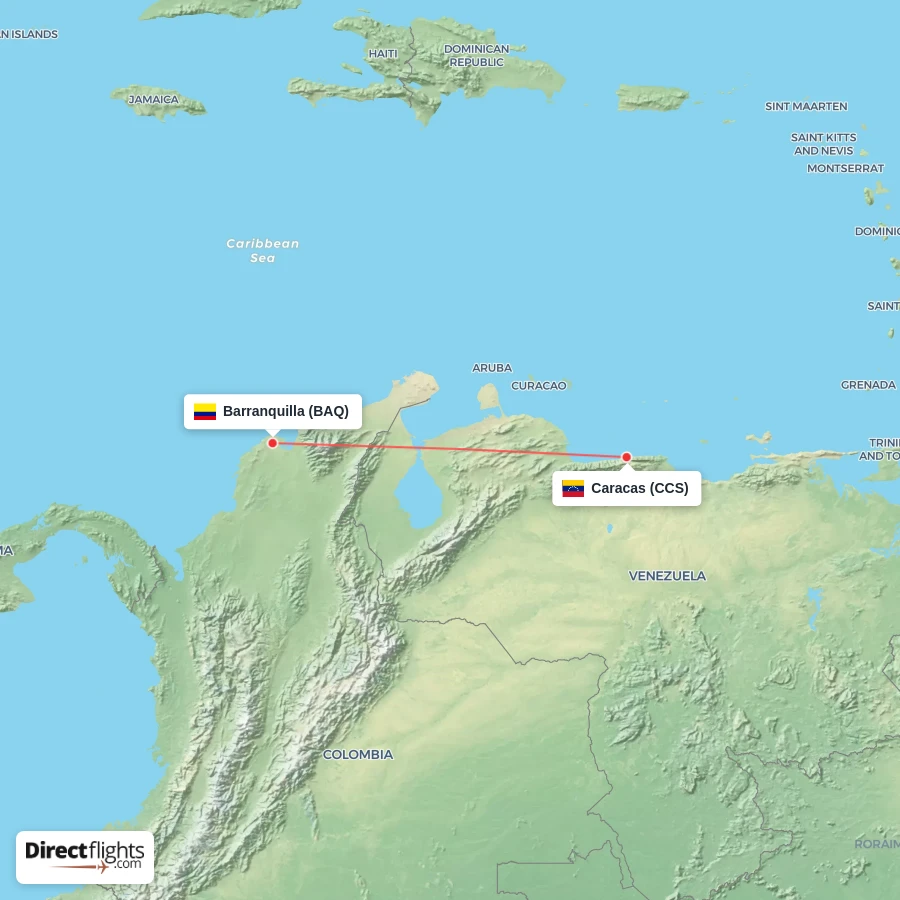 CCS - BAQ route map