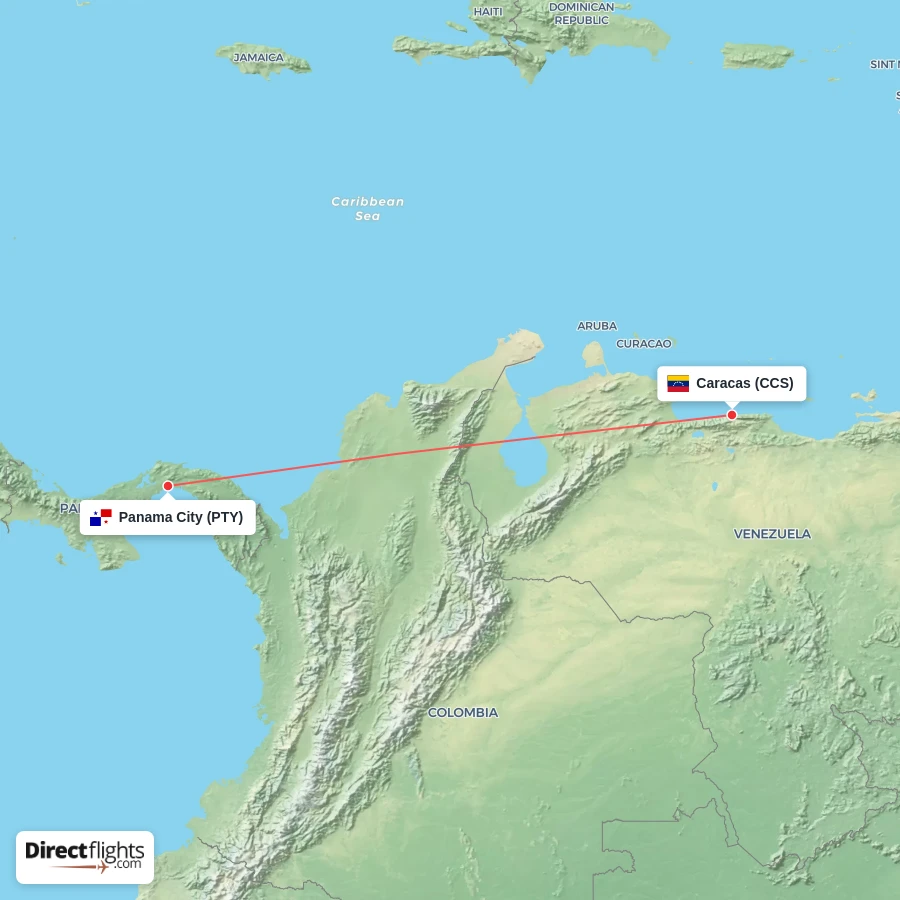 CCS - PTY route map