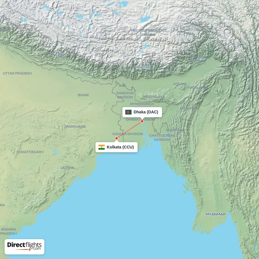 CCU - DAC route map
