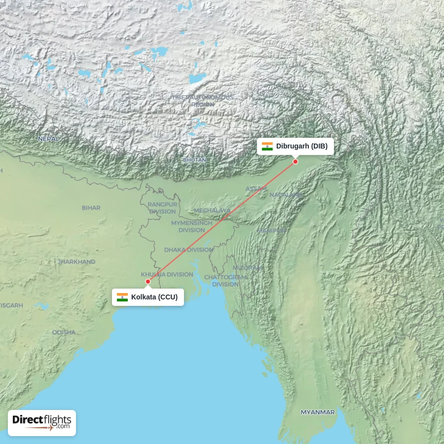 CCU - DIB route map