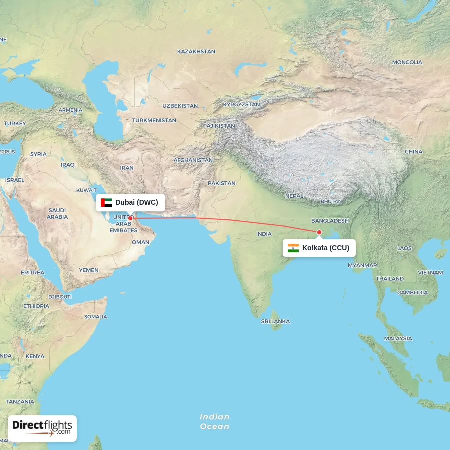 CCU - DWC route map