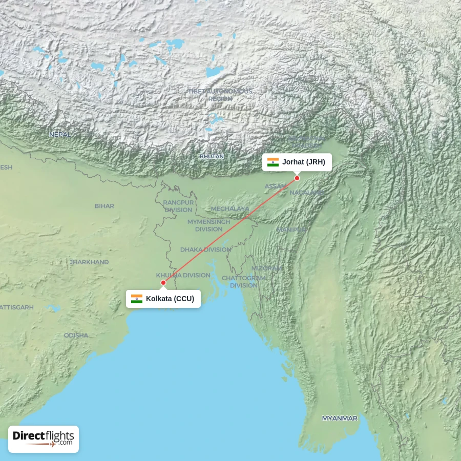 CCU - JRH route map