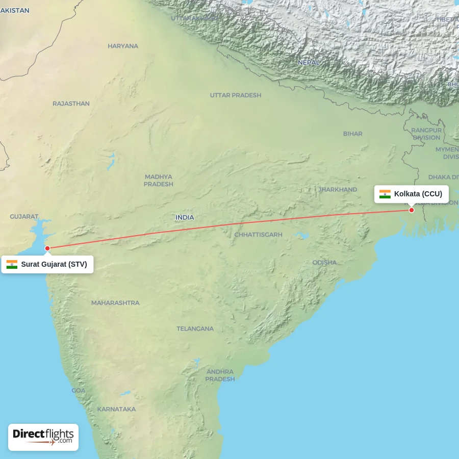 CCU - STV route map