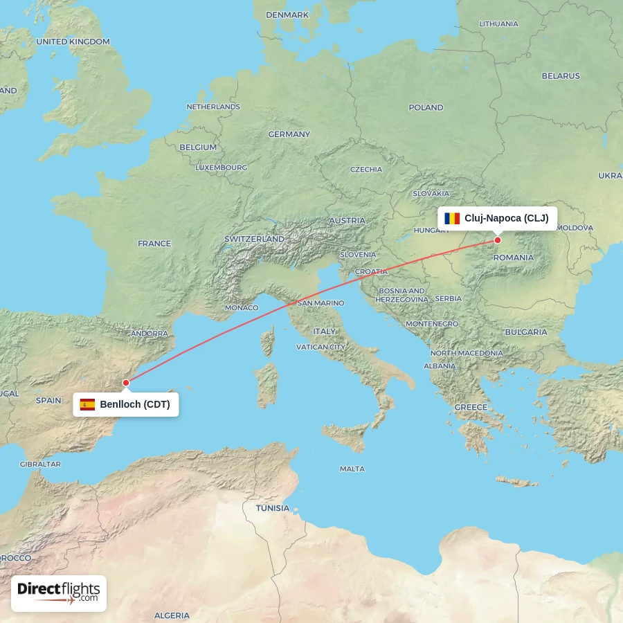 CDT - CLJ route map